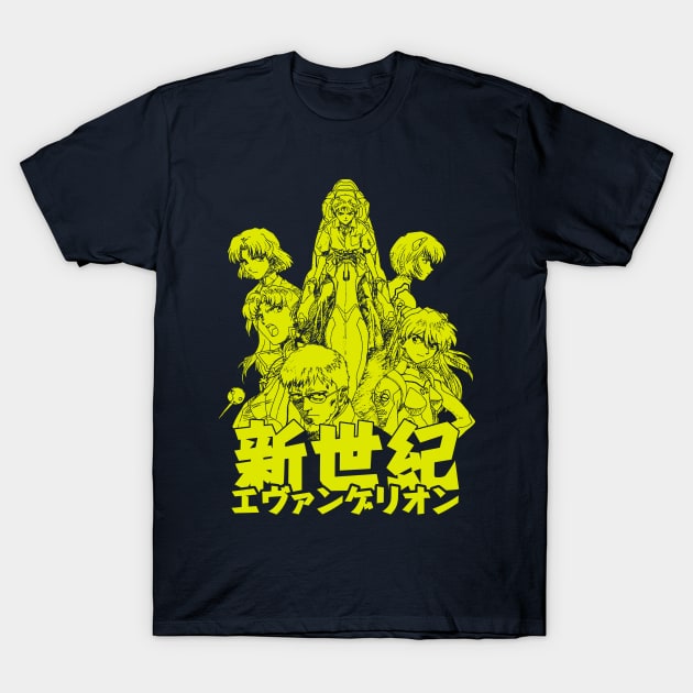 EVA CREW (yellow) T-Shirt by geekingink